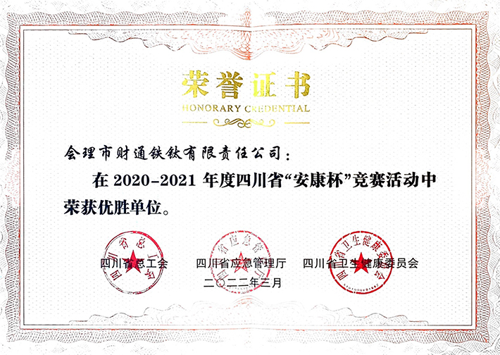 礦業總公司財通公司榮獲四川省“安康杯”競賽優勝單位(圖2)