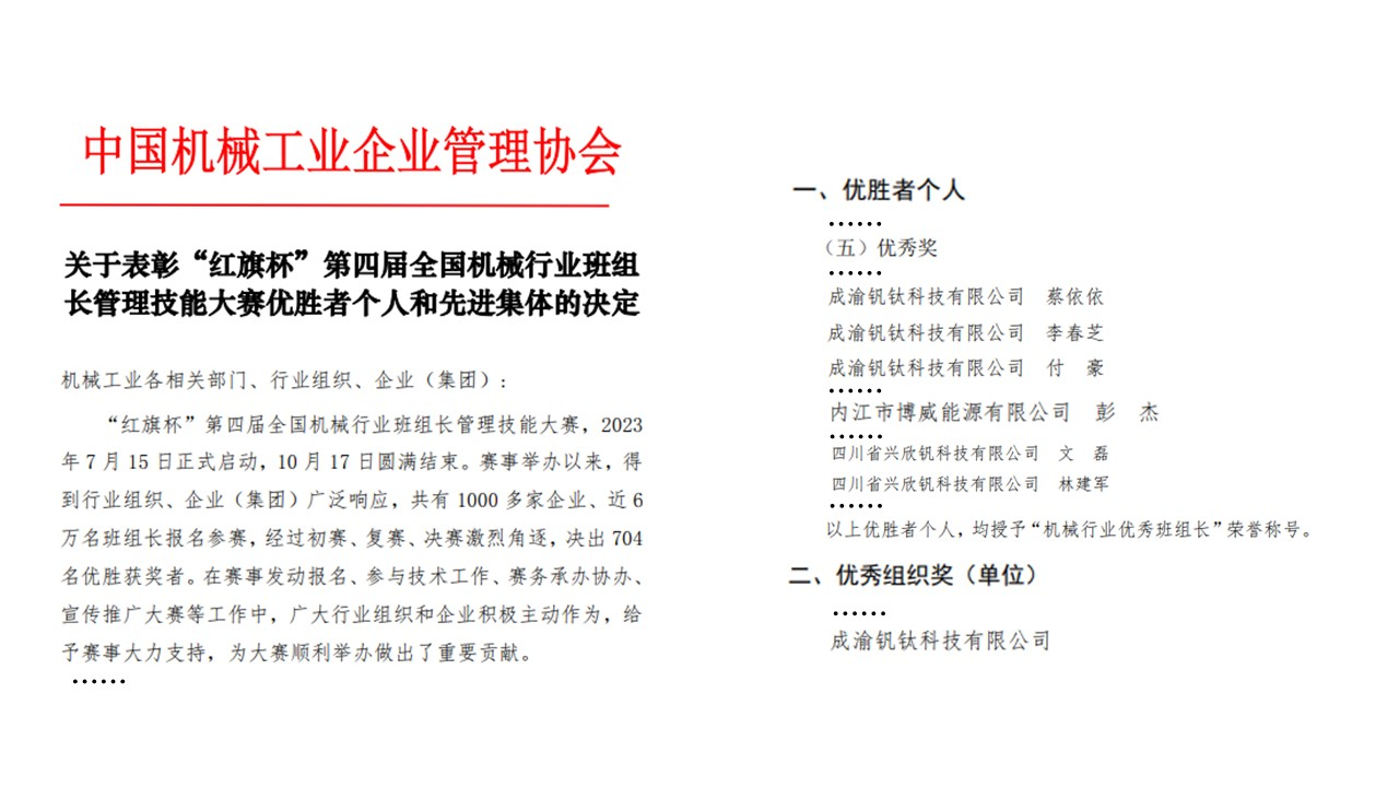 喜訊！釩鈦科技再獲7項(xiàng)國(guó)家級(jí)榮譽(yù)